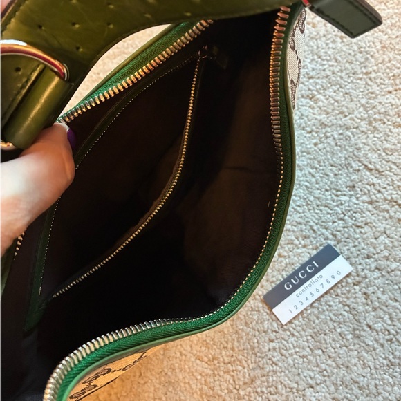 SOLD Perfect Condition: Gucci Reins Beige and Green Women's Bag - Picture 6 of 11